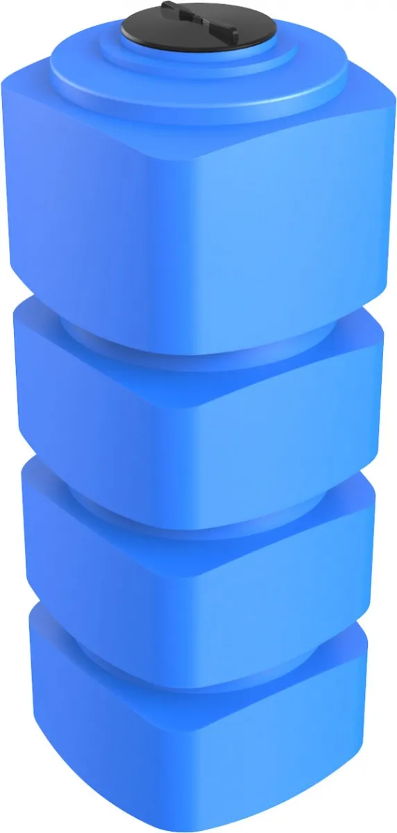 Емкость прямоугольная вертикальная F 1000, 1 000 л, цвет синий (POLIMER GROUP)