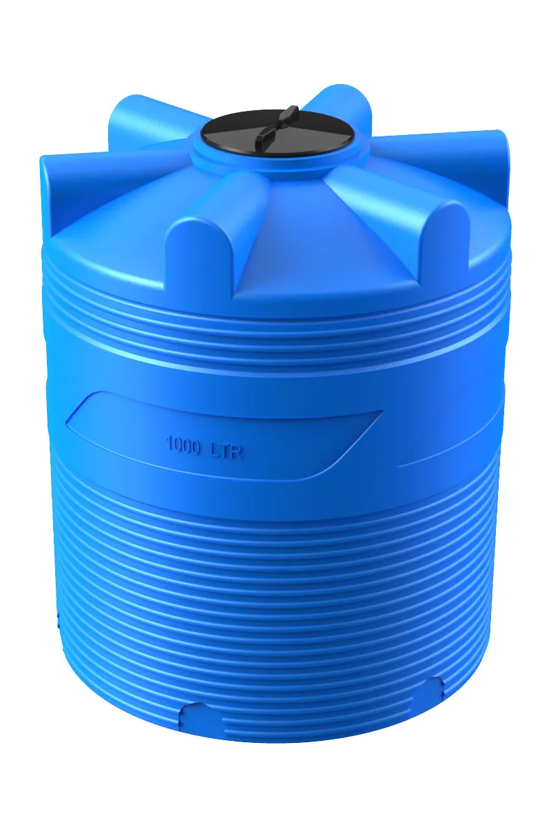 Емкость цилиндрическая вертикальная V 1000, 1 000 л, цвет синий (POLIMER GROUP)