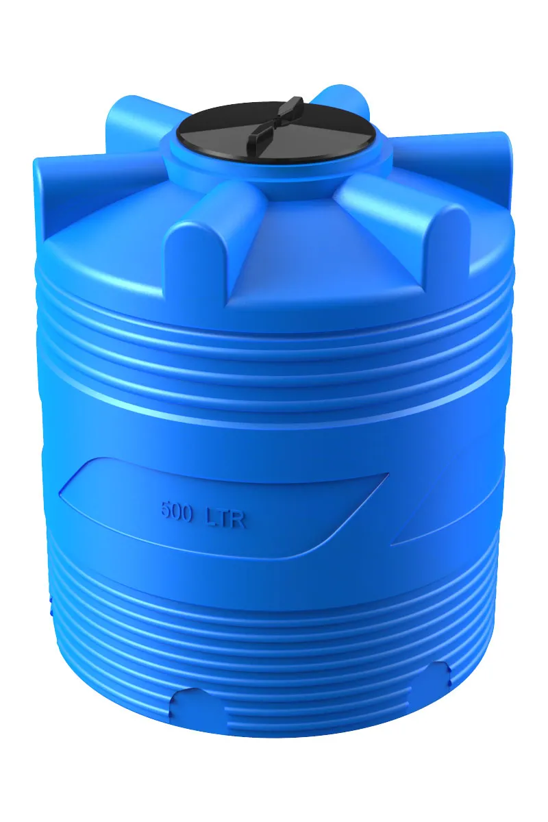 Емкость цилиндрическая вертикальная V 500, 500 л, цвет синий (POLIMER GROUP)